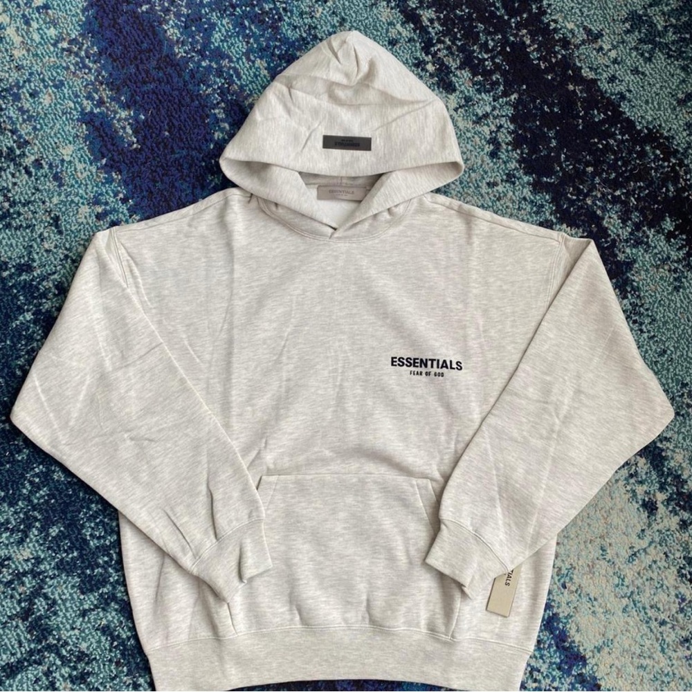 Fear of God Essentials Light Gray Hoodie